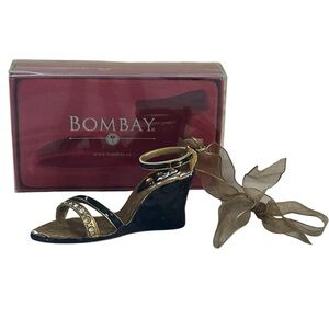 BOMBAY RHINESTONE WEDGE HEEL CHRISTMAS TREE ORNAMENT ORIGINAL BOX